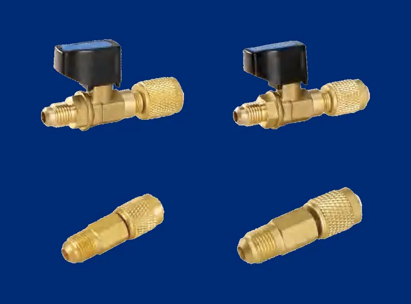 Adaptadores y válvulas de servicio