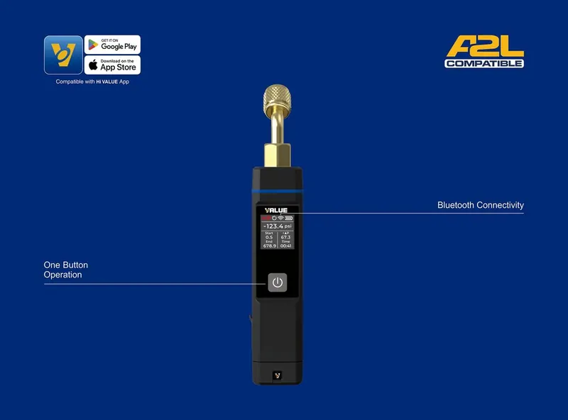 Sonda de presión con Bluetooth y pantalla digital